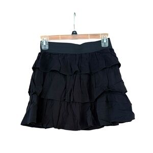 Iz Byer Black Ruffled Skirt Size 14
